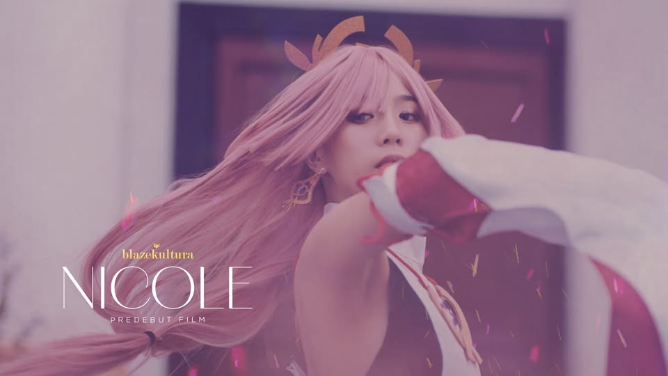 Nicole in a cinematic frame from her predebut film