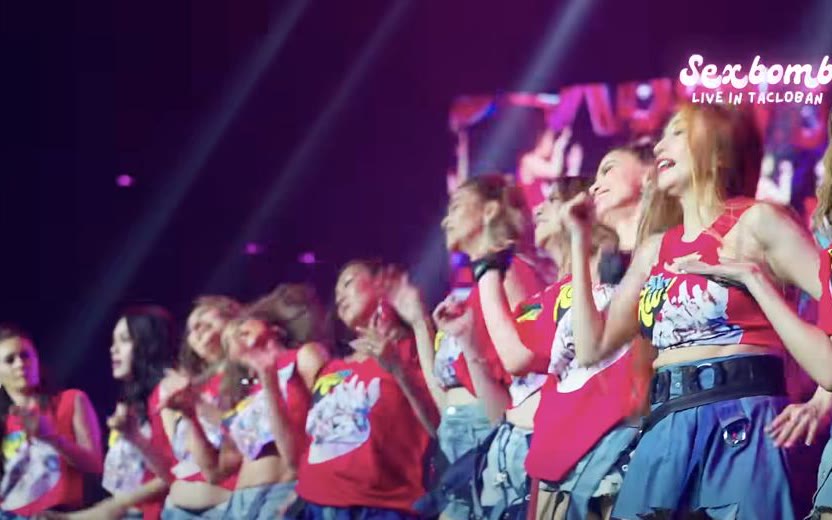 SexBomb Girls performing together in Tacloban